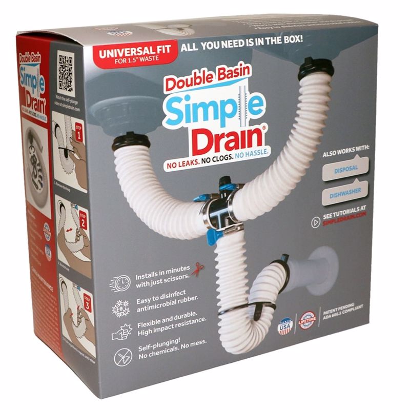 DBL SINK DRN KIT WH 1.5"