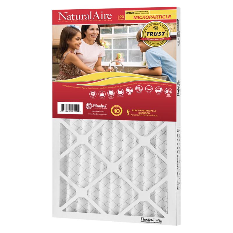 NaturalAire 20 in. W X 25 in. H X 1 in. D Synthetic 10 MERV Pleated Microparticle Air Filter 1 pk