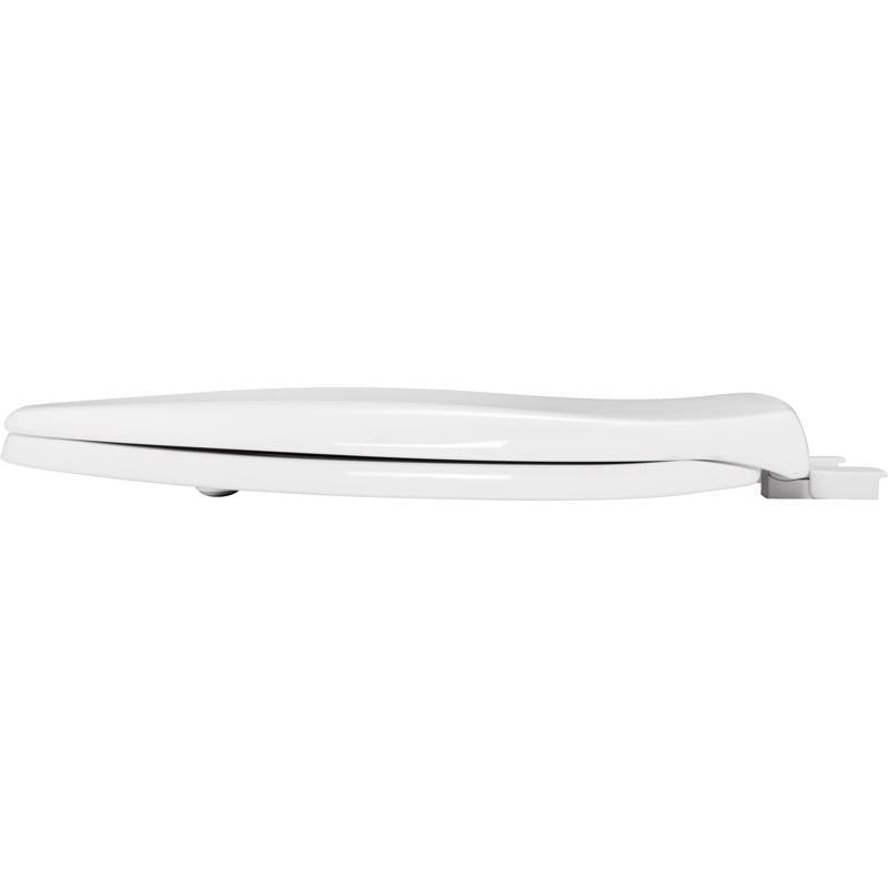 Mayfair by Bemis Affinity Slow Close Elongated White Plastic Toilet Seat