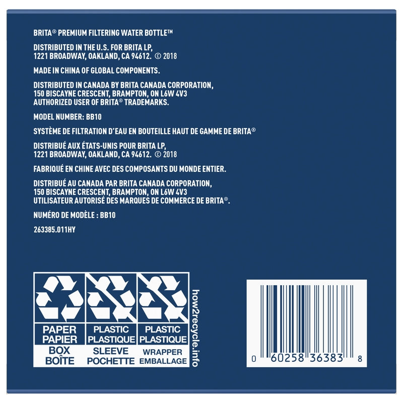 Brita Premium 26 oz Orchid BPA Free Filtered Water Bottle