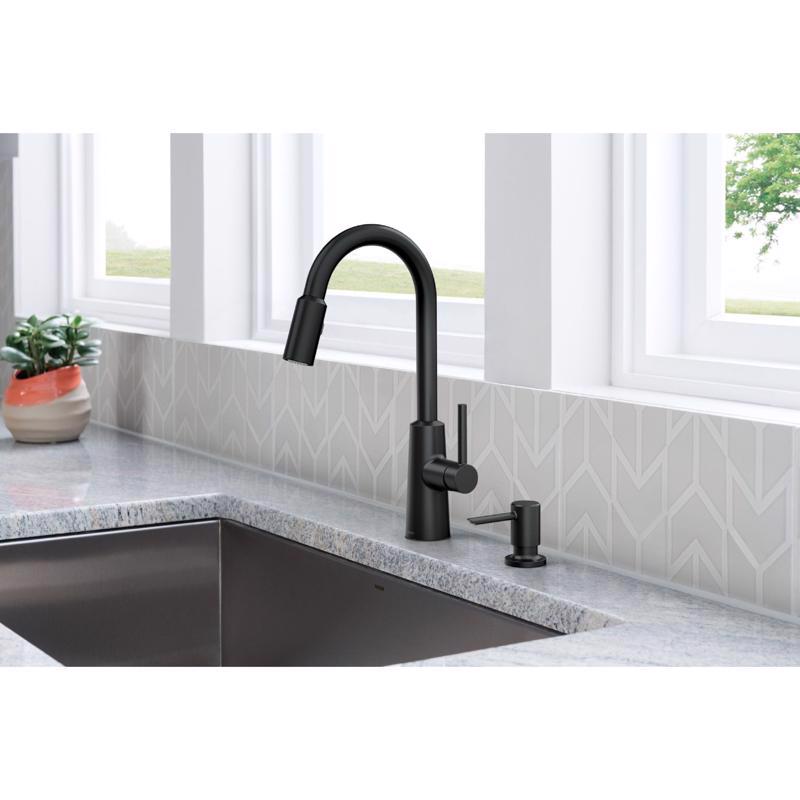 Moen Nori One Handle Matte Black Kitchen Faucet