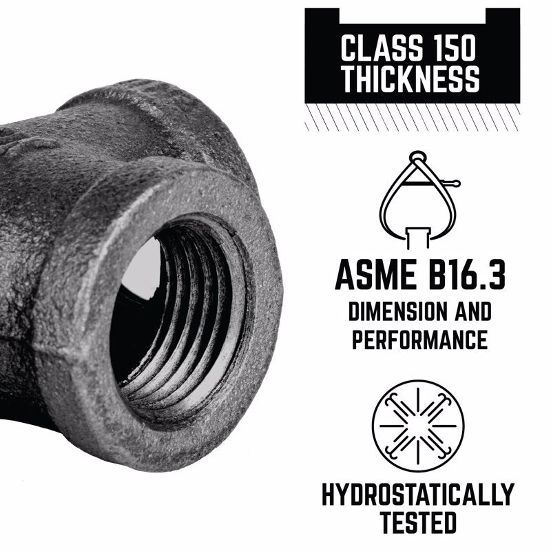 STZ Industries 1 in. FIP each X 1 in. D FIP Black Malleable Iron 45 Degree Elbow