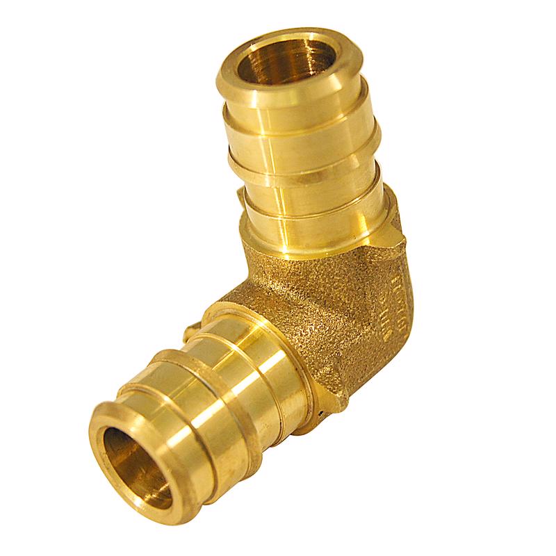 Apollo PEX-A 1/2 in. Expansion PEX in to X 1/2 in. D Barb Brass 90 Degree Elbow