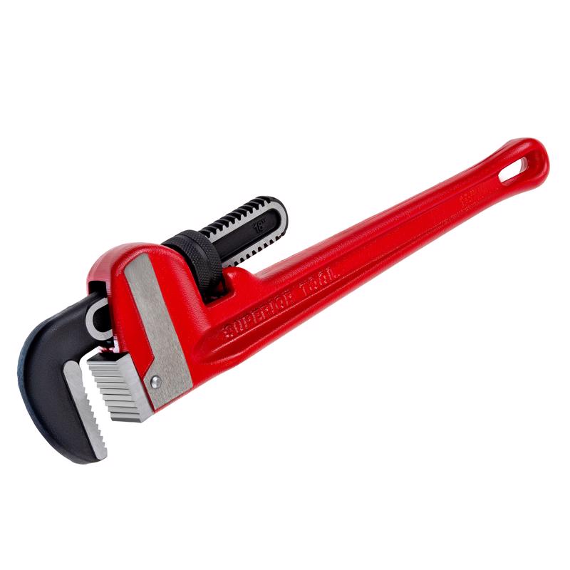 Superior Tool Pro-Line 2-1/2 in. Heavy Duty Pipe Wrench Red 1 pc