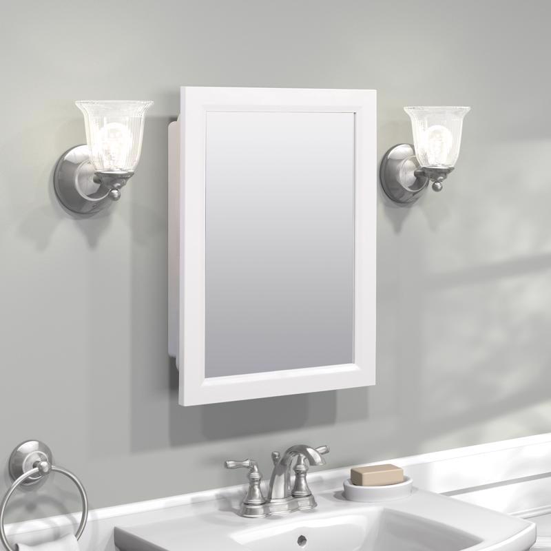 Zenna Home 22.38 in. H X 16.38 in. W X 5 in. D Rectangle Medicine Cabinet