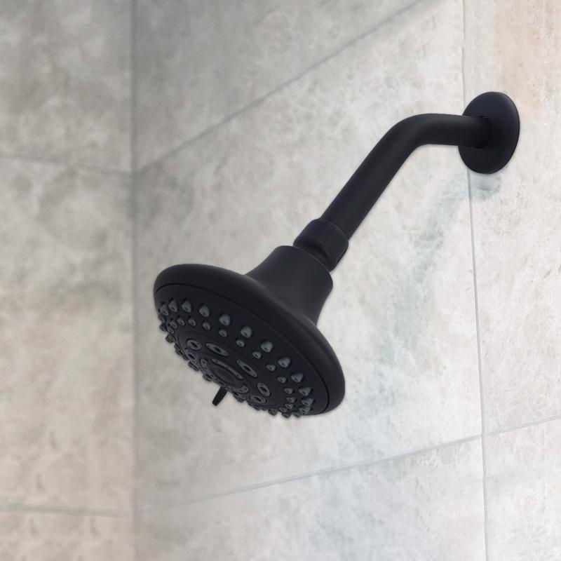 Danco Matte Stainless Steel 8 in. Shower Arm and Flange