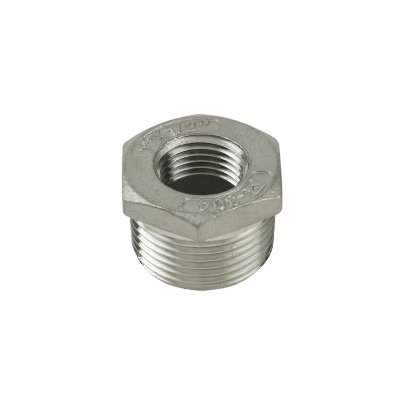 B&K Proline 1 in. MIP X 1/2 in. D FIP Stainless Steel 4 in. L Adapter Bushing