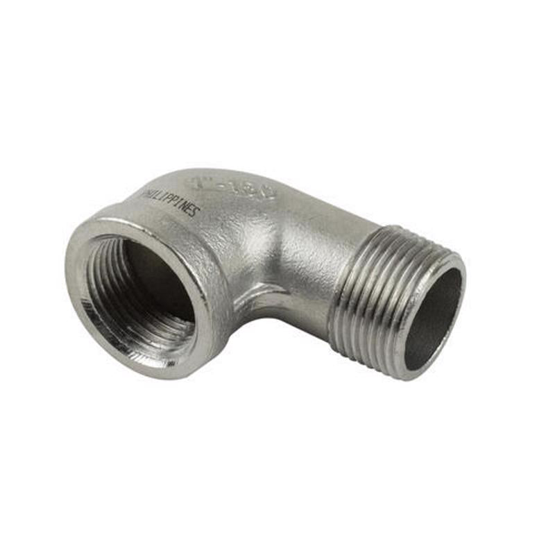 B&K Proline 1-1/2 in. MIP in. X 1-1/2 in. D FIP Stainless Steel 90 Degree Street Elbow