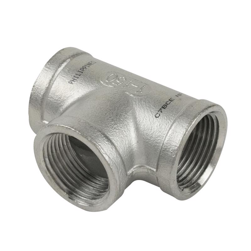 B&K Proline 1-1/4 in. FIP X 1-1/4 in. D FIP 1-1/4 in. D FIP Stainless Steel Tee