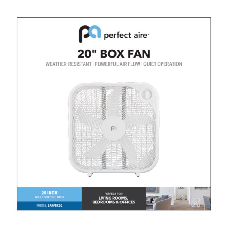 Perfect Aire 20 in. H 3 speed Box Fan