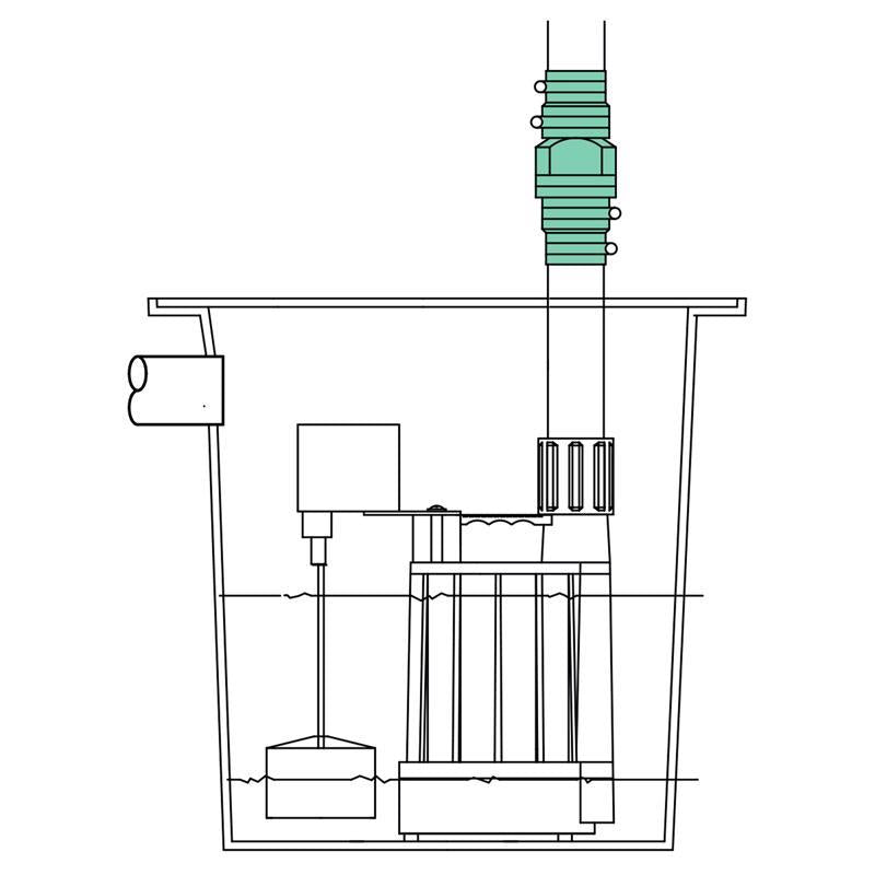 Zoeller 1-1/4 in. D X 1-1/4 in. or 1-1/2 in. D Slip Plastic Check Valve