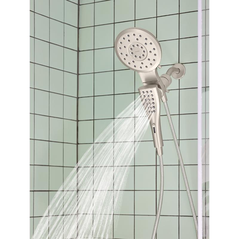 Moen Magnetix Brushed Nickel 8 settings Showerhead Combo 2.5 gpm