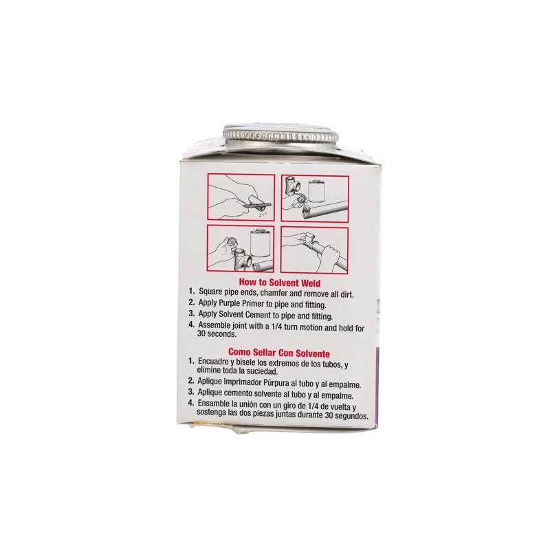 Oatey Handy Pack Clear/Purple Primer and Cement For PVC 4 oz