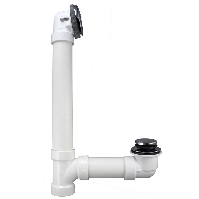 Keeney Foot Lok Stop 1-1/2 in. D Chrome PVC Bath Drain