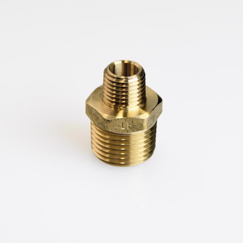 1/2 in. MPT X 1/4 in. D MPT Brass Reducing Hex Nipple