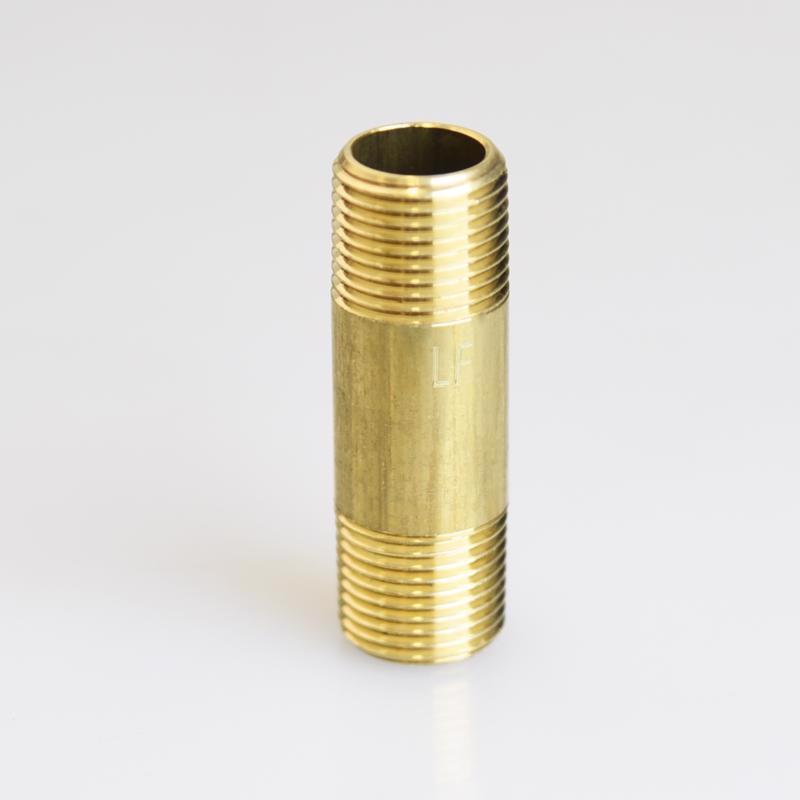 3/8 in. MPT X 3/8 in. D MPT Red Brass Nipple 2 in. L