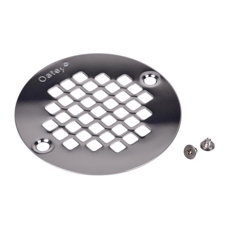 Oatey 3-3/8 in. Polished Chrome Stainless Steel Shower Drain Strainer