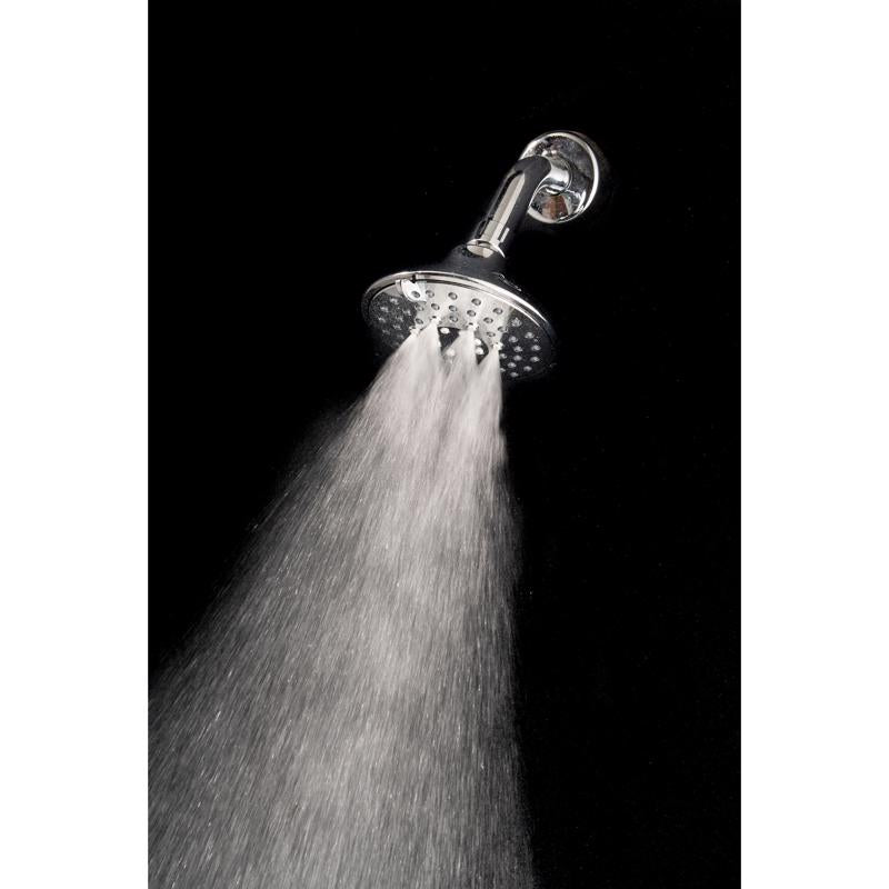 Whedon Blaster Massage Matte Black Plastic 5 settings Wallmount Showerhead 2.5 gpm