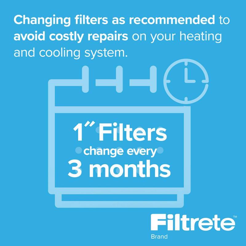 Filtrete 16 in. W X 25 in. H X 1 in. D Fiberglass 8 MERV Pleated Air Filter 1 pk