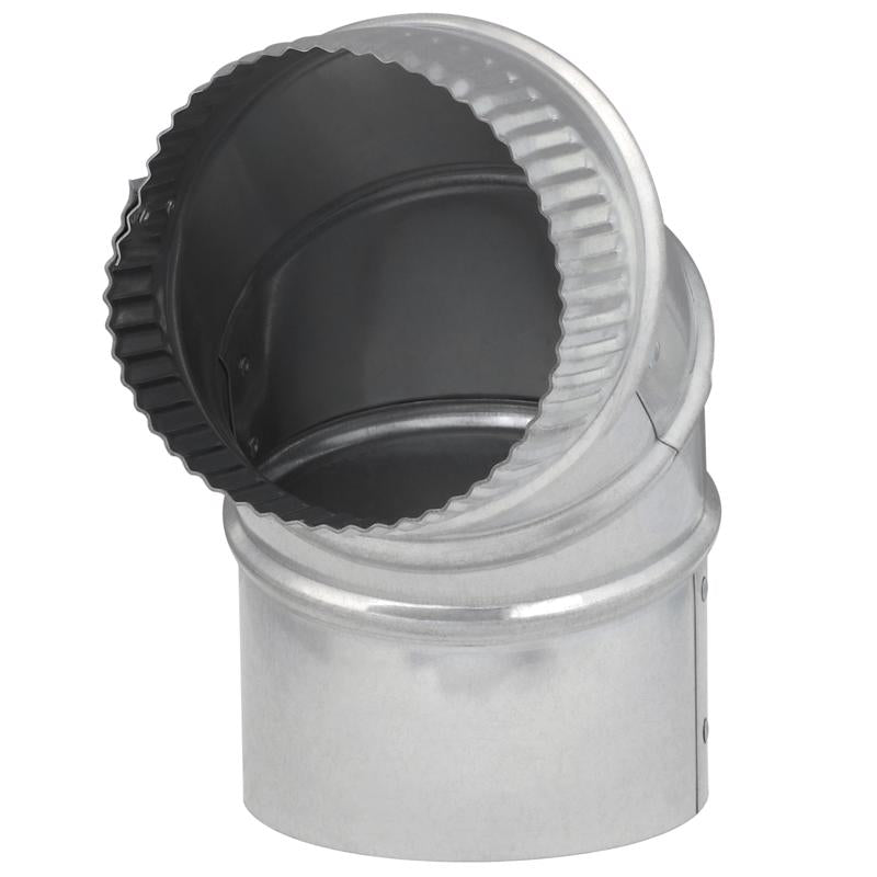 Imperial 4 in. D X 4 in. D Adjustable 90 deg Galvanized Steel Elbow Exhaust