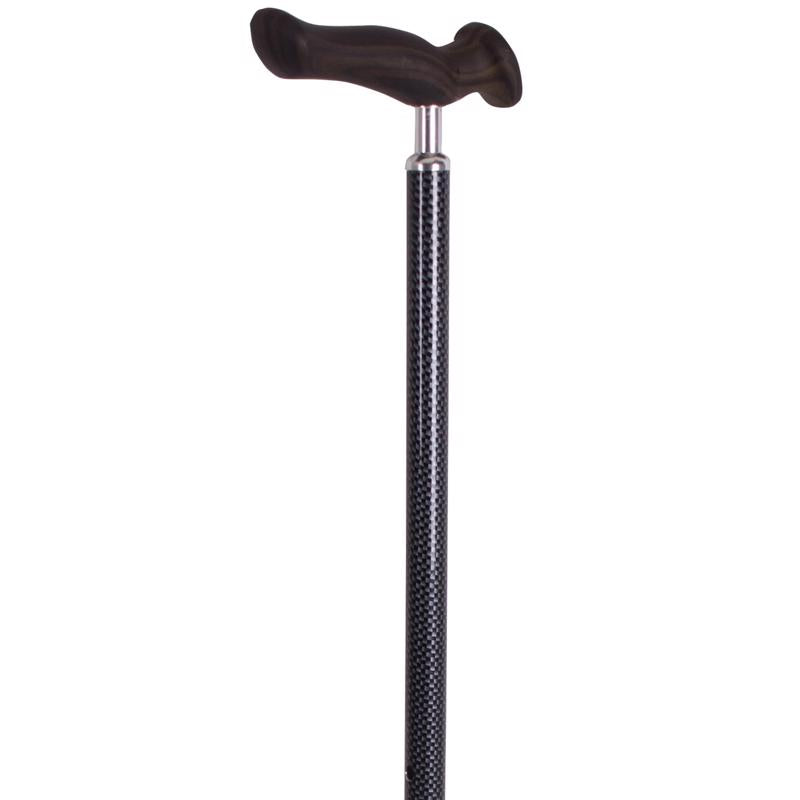 Carex Carbon Gray Comfort Grip Walking Cane Aluminum/Plastic 37 in. H X 4 in. L
