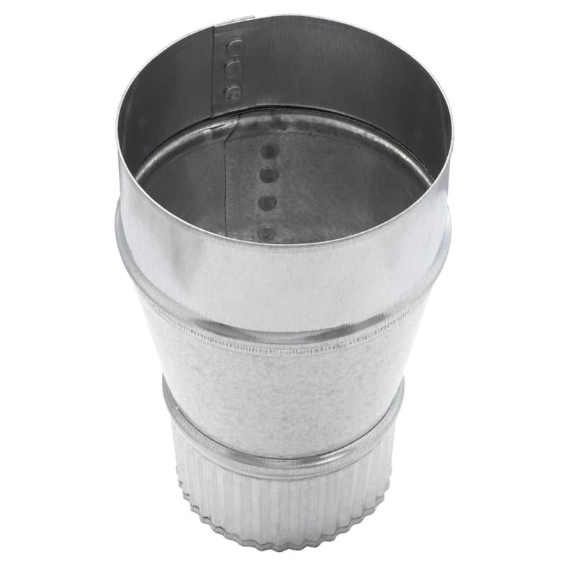 Imperial 4 in. D X 3 in. D Galvanized Steel Reducer with Crimp