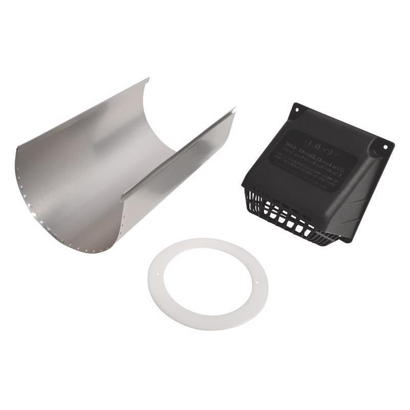 Ace 4 in. W X 4 in. L Metallic Black Resin Dryer Vent Hood