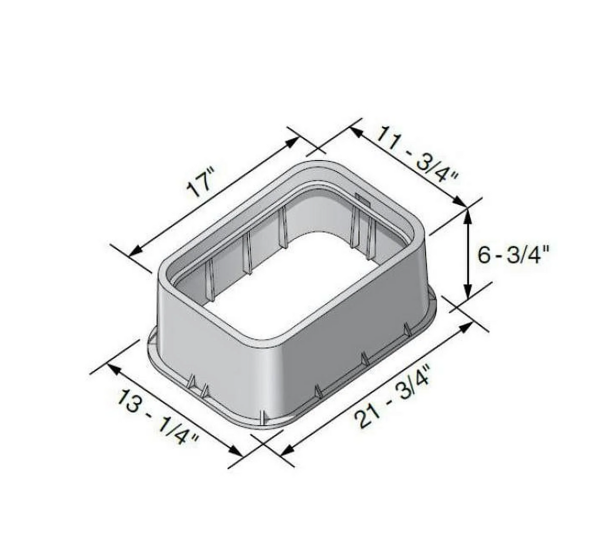 NDS 21.75 in. W X 6.75 in. H Rectangular Valve Box with Cover Black/Green