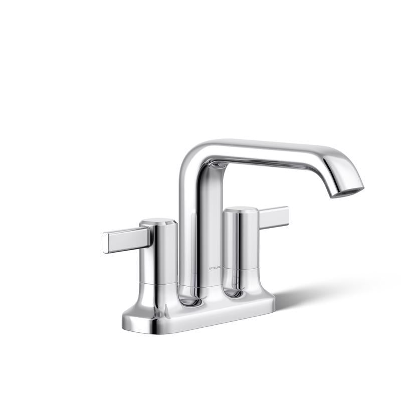 Sterling Agosti Polished Chrome Contemporary Centerset Bathroom Sink Faucet 4 in.