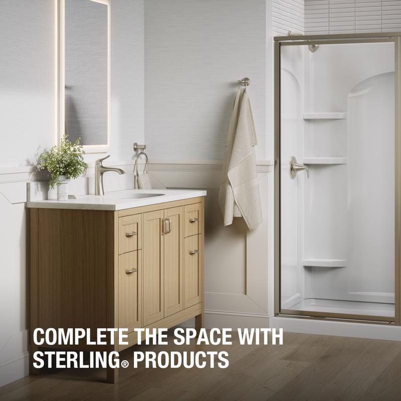 Sterling Endusk Brushed Nickel Transitional Single-Handle Bathroom Sink Faucet 4 in.