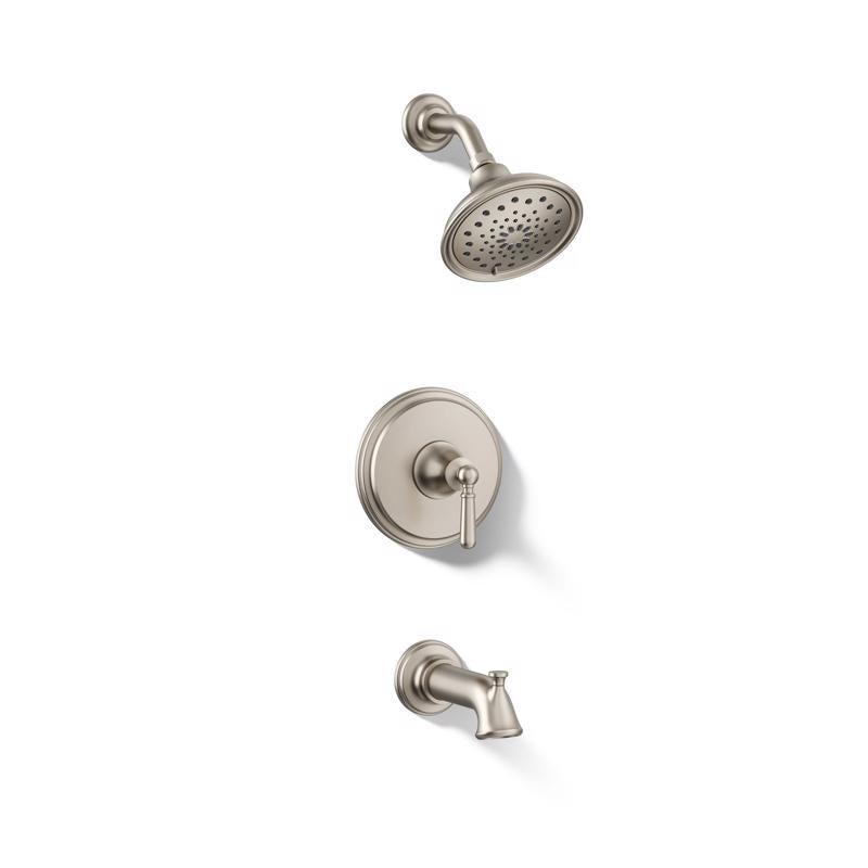 Kohler Facile Vibrant Brushed Nickel Tub and Shower Faucet