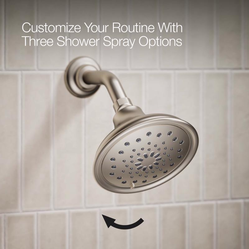 Kohler Facile Vibrant Brushed Nickel Tub and Shower Faucet