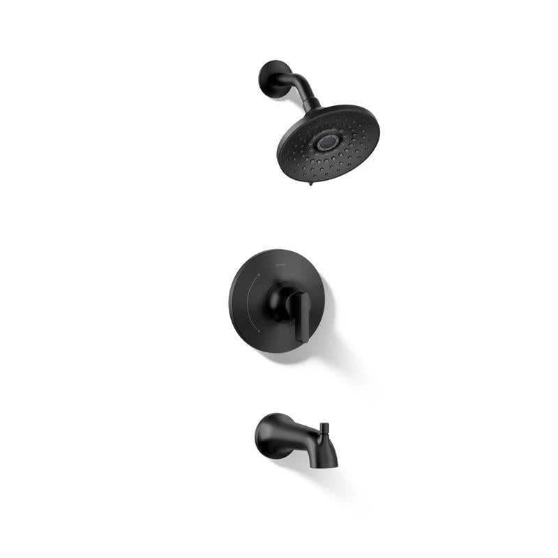 Kohler Sivaro Matte Black Tub and Shower Faucet