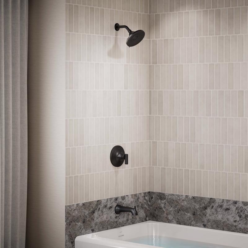 Kohler Sivaro Matte Black Tub and Shower Faucet