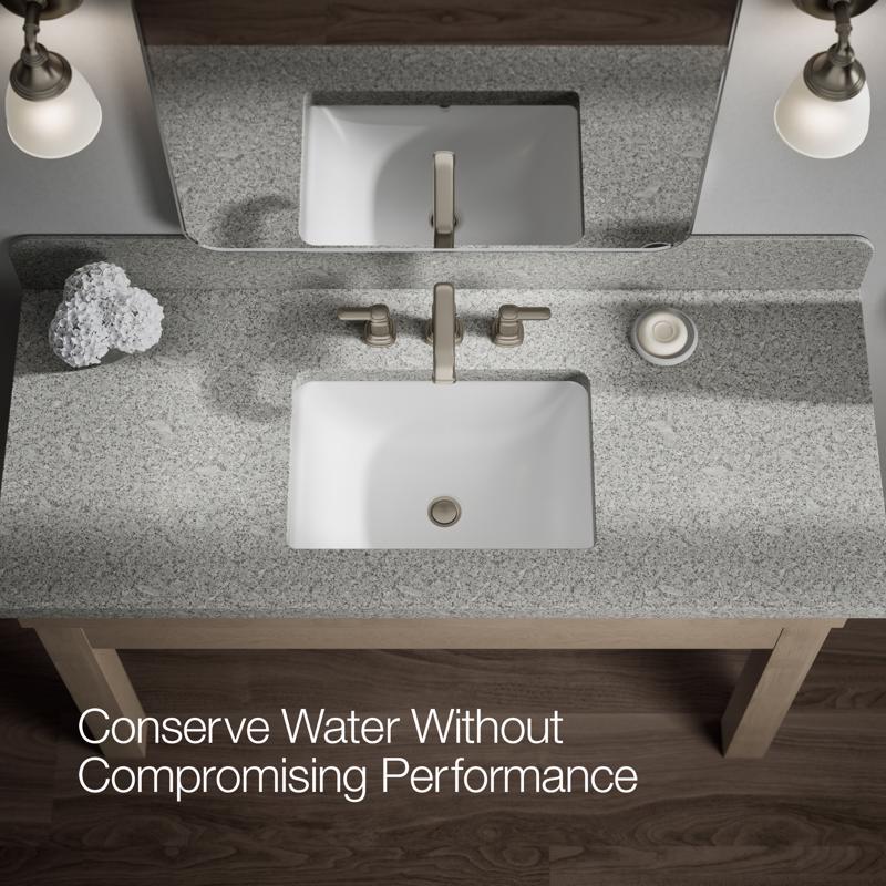 Kohler Envelu Brushed Nickel Modern Widespread Bathroom Sink Faucet 8 in.