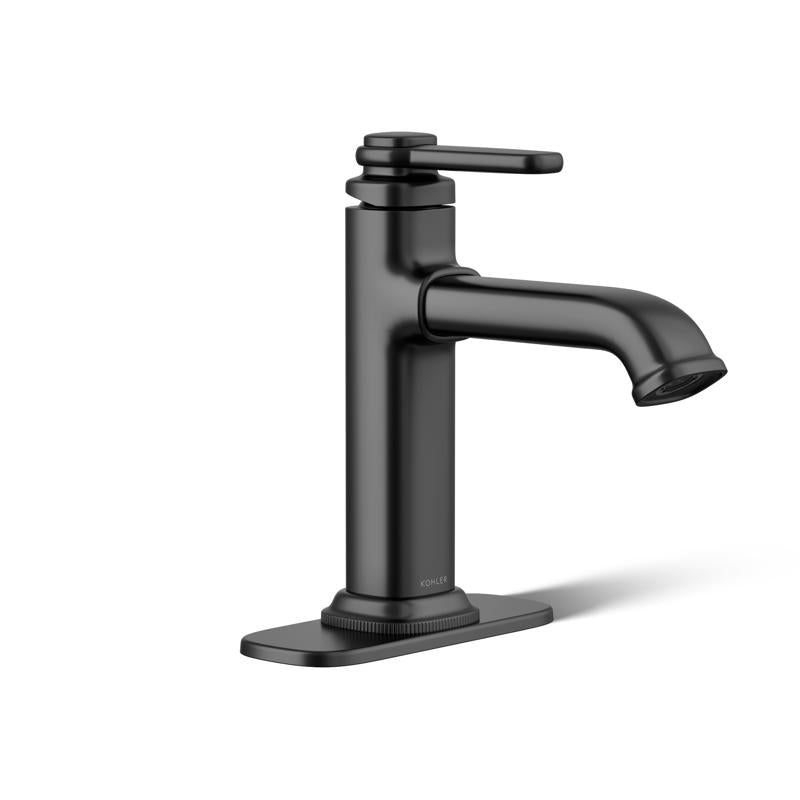 Kohler Envelu Matte Black Modern Single-Handle Bathroom Sink Faucet 4 in.