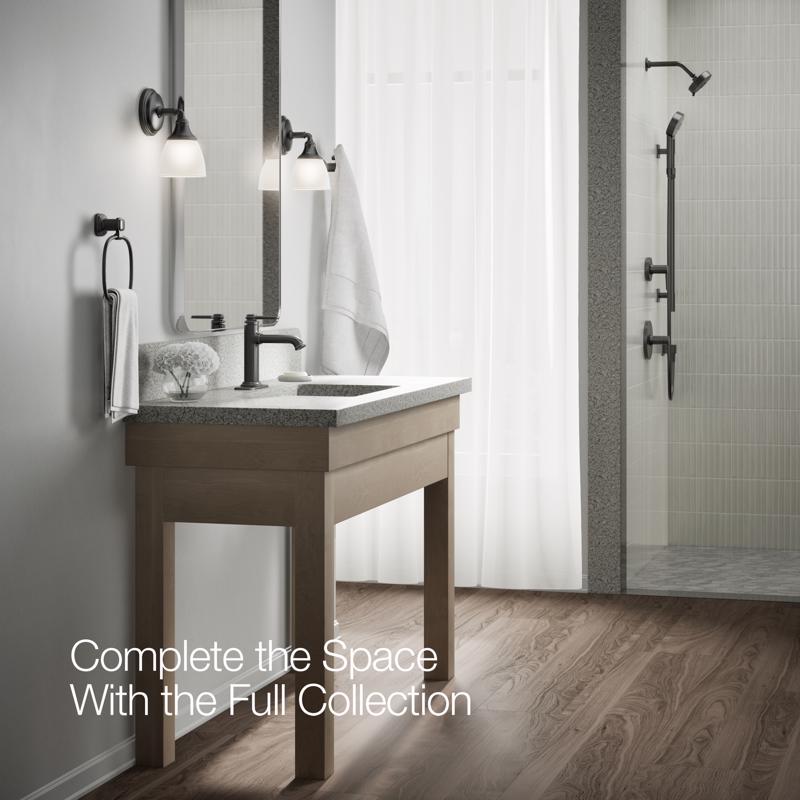 Kohler Envelu Matte Black Modern Single-Handle Bathroom Sink Faucet 4 in.