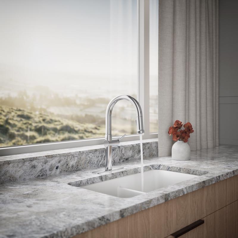 Kohler Kotor One Handle Polished Chrome Pull-Down Kitchen Faucet