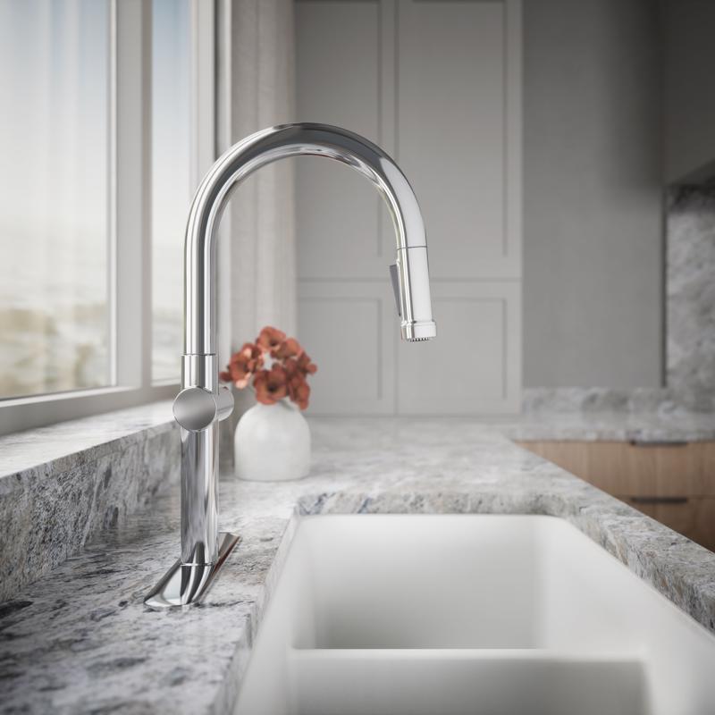 Kohler Kotor One Handle Polished Chrome Pull-Down Kitchen Faucet