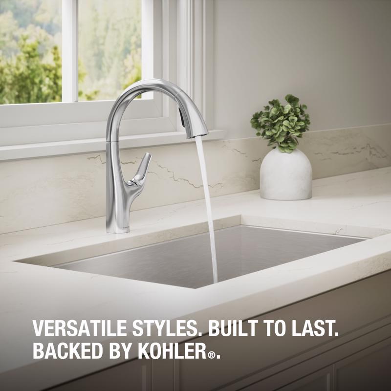 Sterling Tena One Handle Polished Chrome Pull-Down Kitchen Faucet