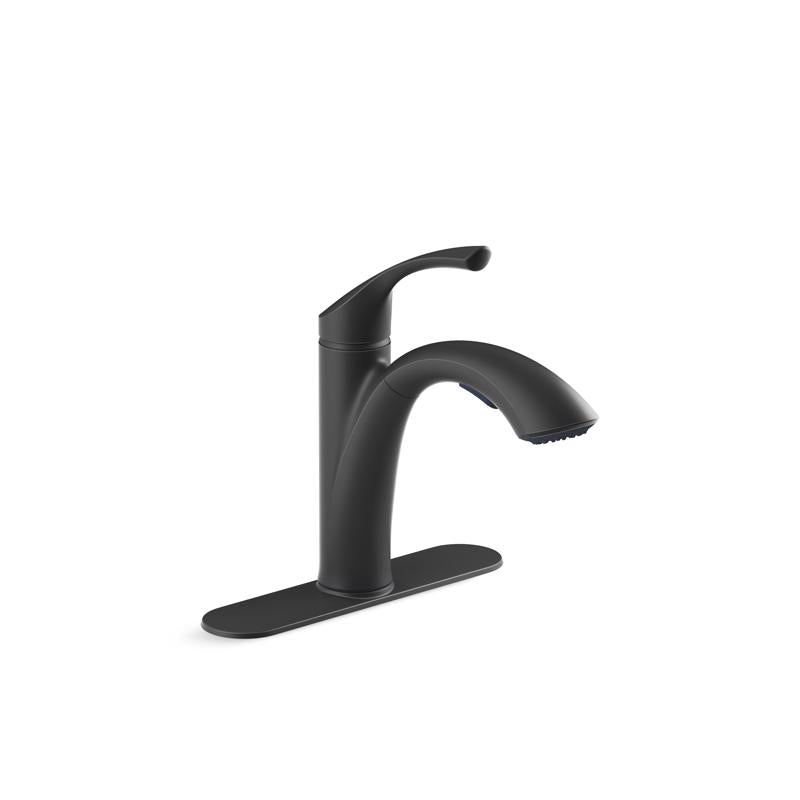 Sterling Duttrie One Handle Matte Black Pull-Out Kitchen Faucet