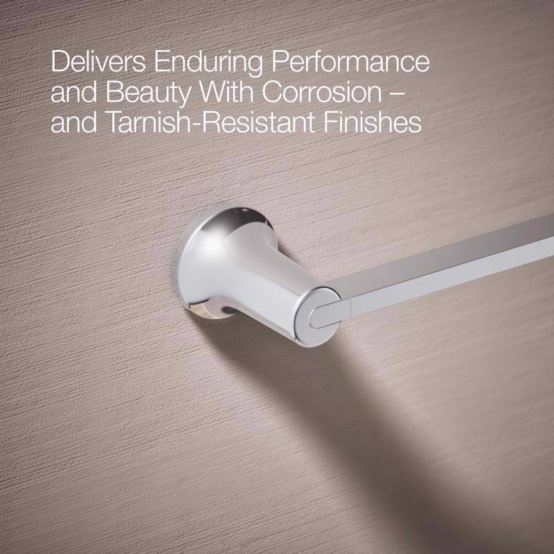 Kohler Sivaro Polish Chrome Silver Towel Bar 24 in. L Metal
