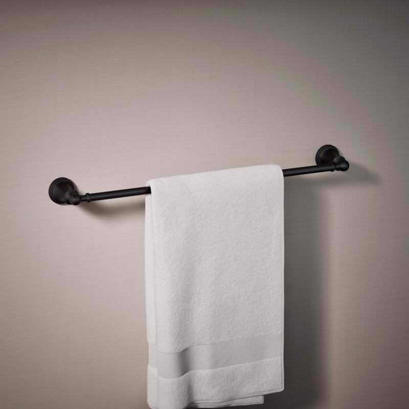 Kohler Facile Matte Black Towel Bar 24 in. L Metal