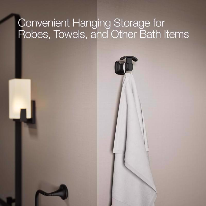 Kohler Envelu 2.3 in. H X 3.15 in. W X 2.95 in. L Matte Black Robe Hook