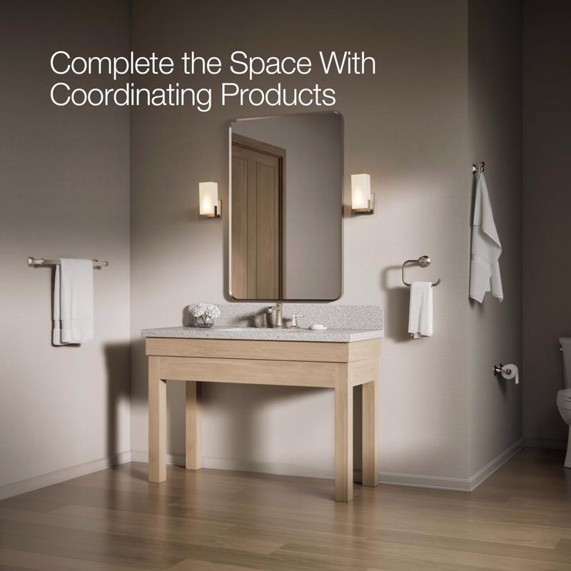 Kohler Envelu 2.3 in. H X 3.15 in. W X 2.95 in. L Brushed Nickel Silver Robe Hook
