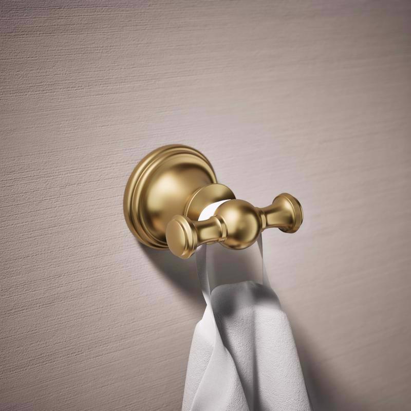 Kohler Facile 2.18 in. H X 2.8 in. W X 2.72 in. L Brushed Gold Robe Hook