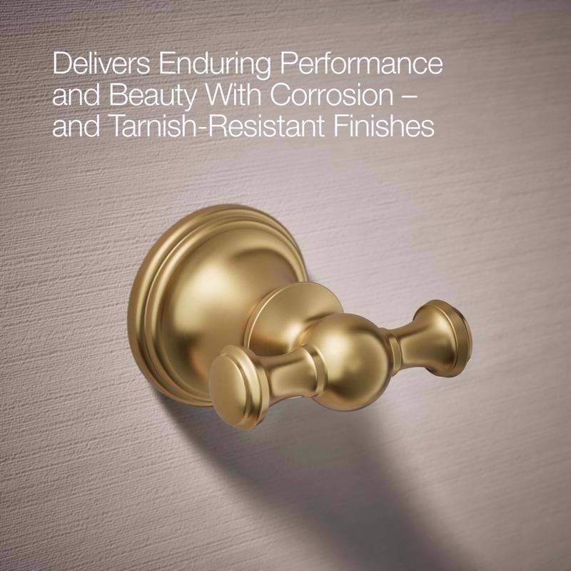 Kohler Facile 2.18 in. H X 2.8 in. W X 2.72 in. L Brushed Gold Robe Hook