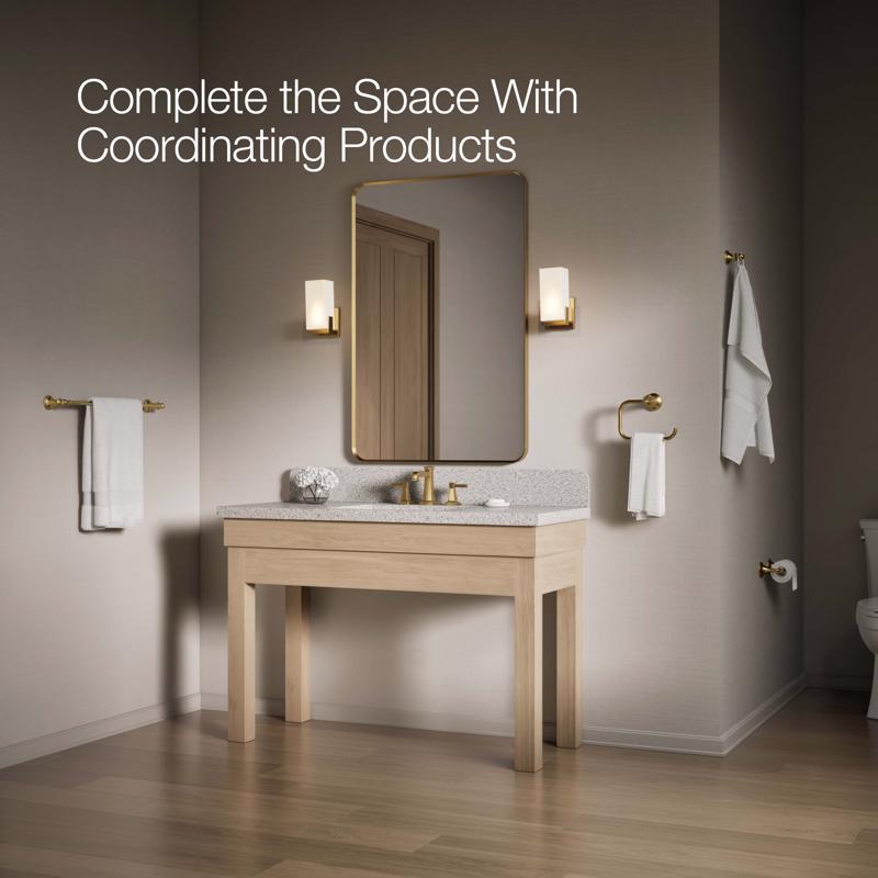 Kohler Facile 2.18 in. H X 2.8 in. W X 2.72 in. L Brushed Gold Robe Hook