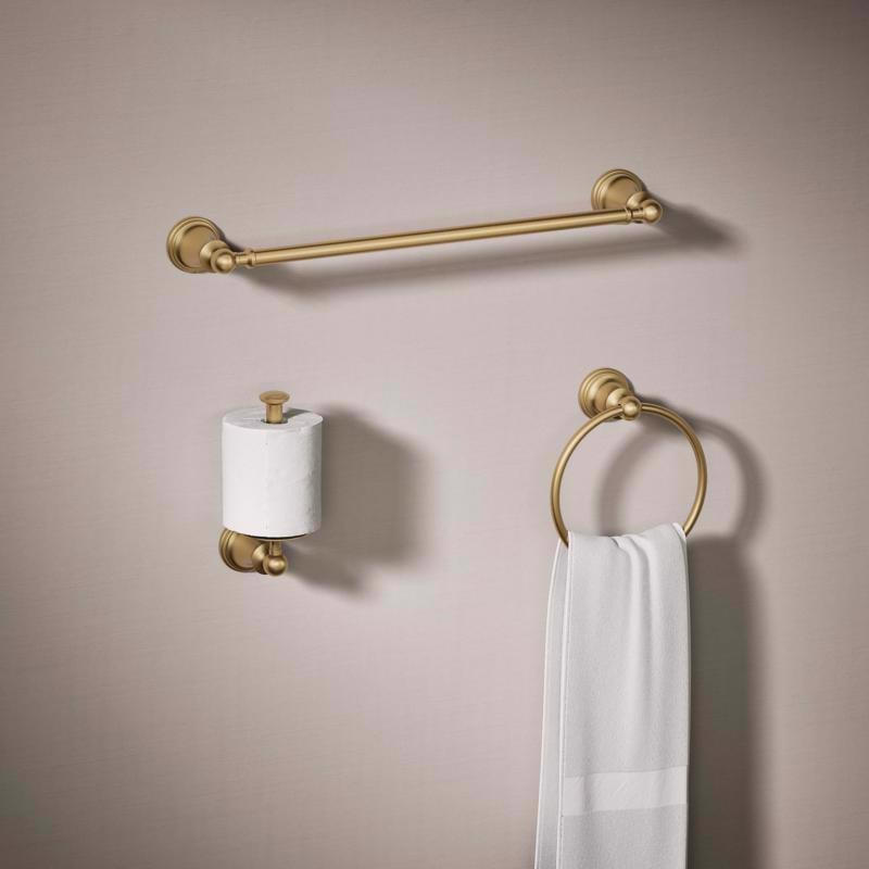 Kohler Facile Brushed Gold Bathroom Hardware Kit Metal