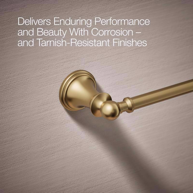 Kohler Facile Brushed Gold Bathroom Hardware Kit Metal